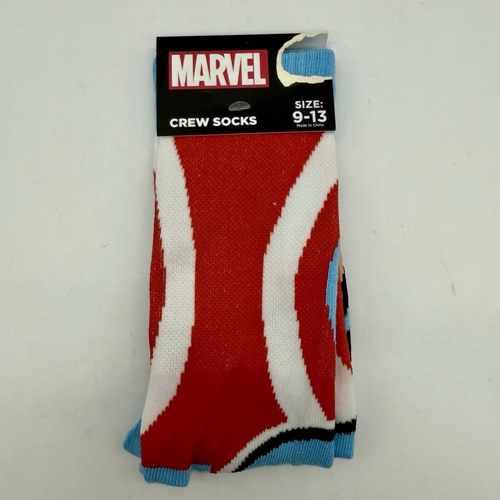 Marvel Crew Socks‎ by Equalizer Accessories Unisex Adult 9-13 Captain America